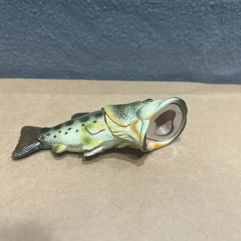 Adventure Out There Novelty Wide Mouth Bass Fish Bottle Opener Hard Plastic 5.5
